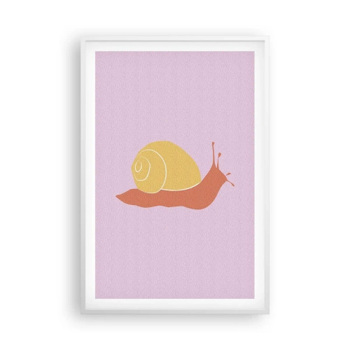 Affisch i vit ram - Det är ingen brådska - 61x91 cm