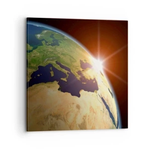 Canvastavla - Bild på duk - Soluppgång - 70x70 cm