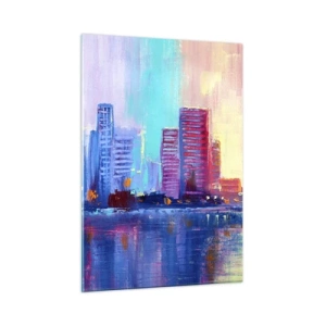 Glastavla - Bild på glas - Doppade i färger - 50x70 cm