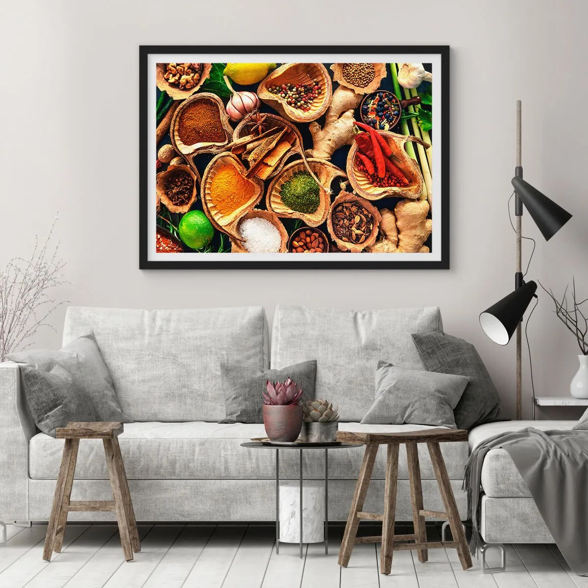 Affisch i svart ram - Ta vad du vill - 70x50 cm