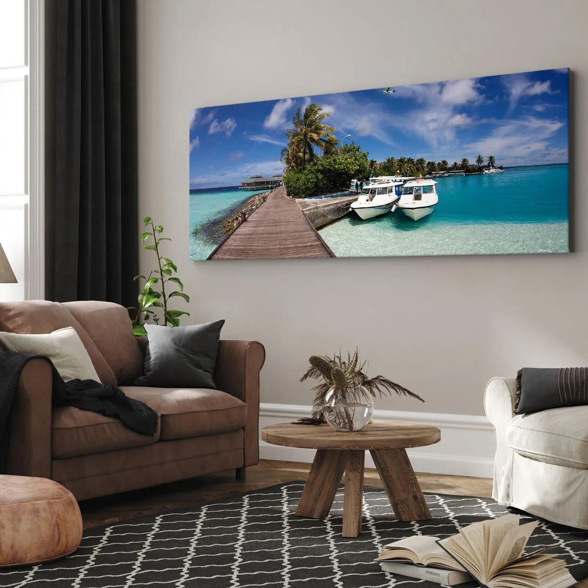 Canvastavla - Bild på duk - Paradiset finns - 100x40 cm