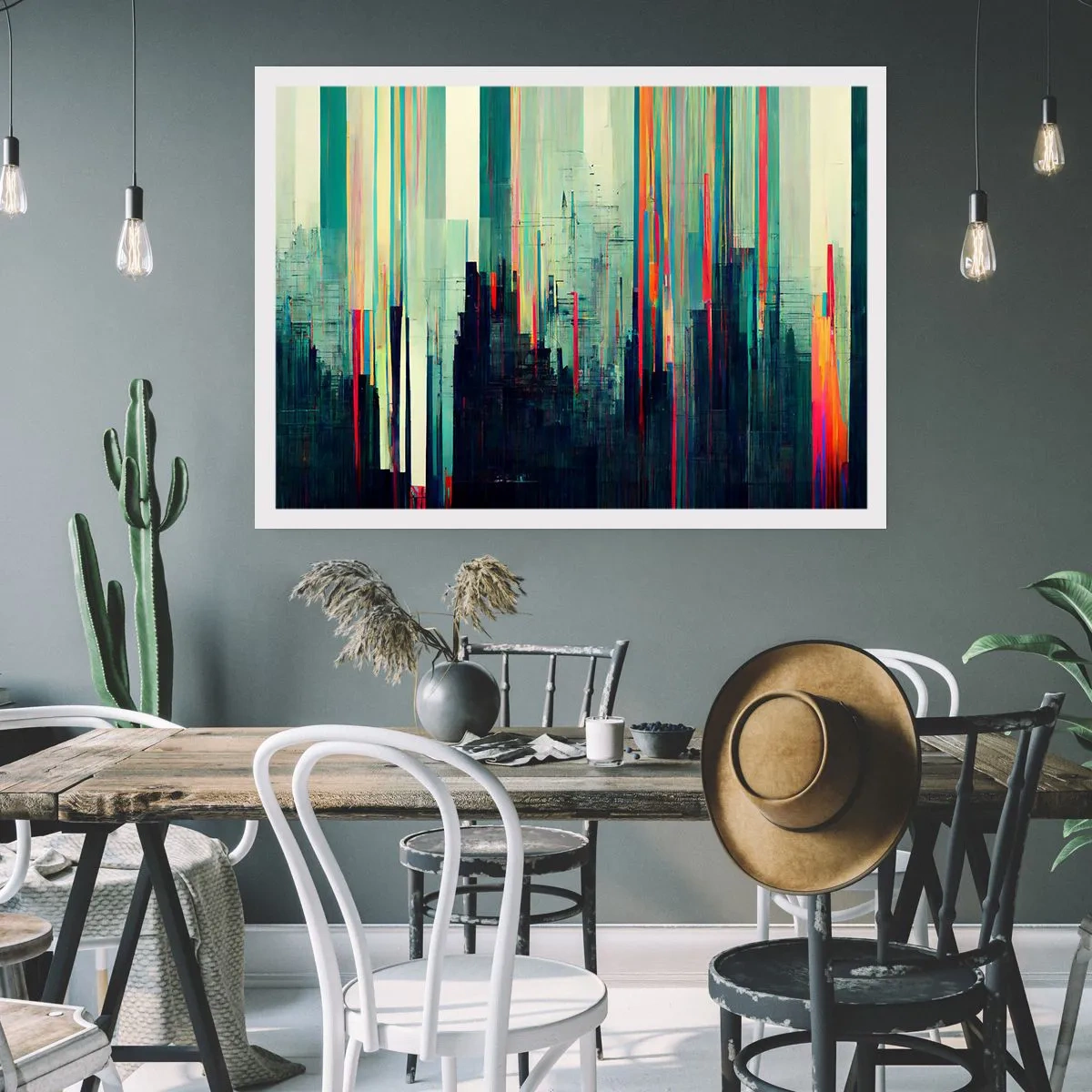 Affisch - Futuristisk stad - 91x61 cm