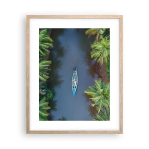 Affisch i ram av ljusek - På en tropisk stig - 40x50 cm