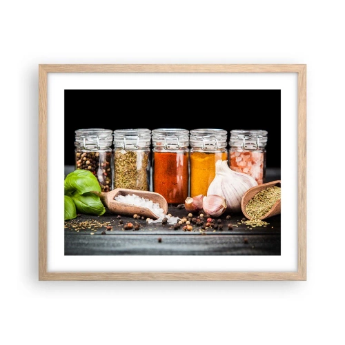 Affisch i ram av ljusek - Så att livet har smak - 50x40 cm