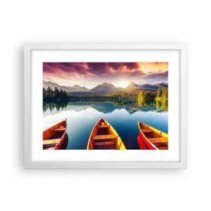 Affisch i vit ram - Ingenting mot naturen - 40x30 cm