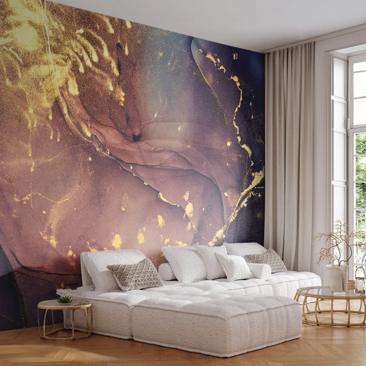 Fototapet Premium Sand - Materia och ande - Abstraktion, Bit, Modernt mönster - 100x70 cm