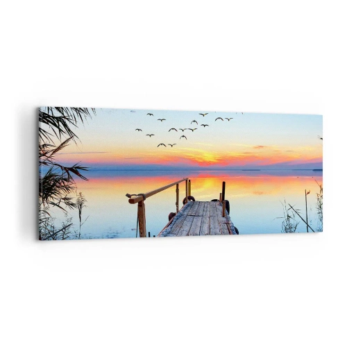 Canvastavla - Bild på duk - Dags att vända hem... - 100x40 cm