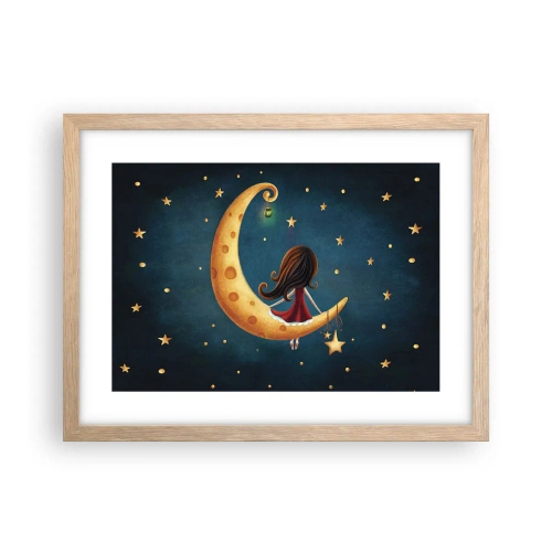 Affisch i ram av ljusek - En gång i tiden... - 40x30 cm