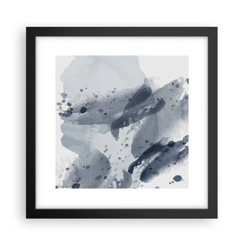 Affisch i svart ram - Studie om vattnets natur - 30x30 cm