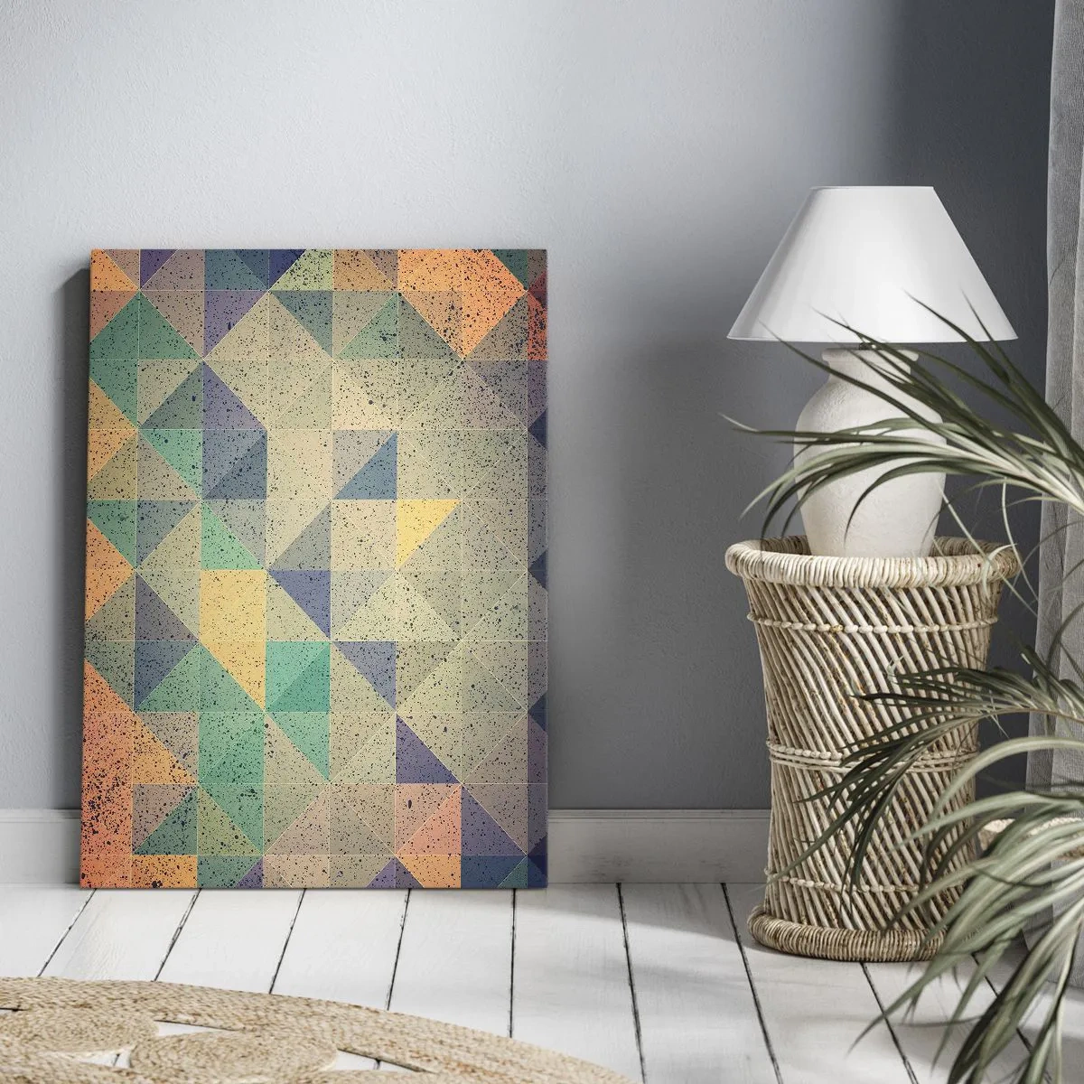 Canvastavla - Bild på duk - Trianglarnas republik - 65x120 cm