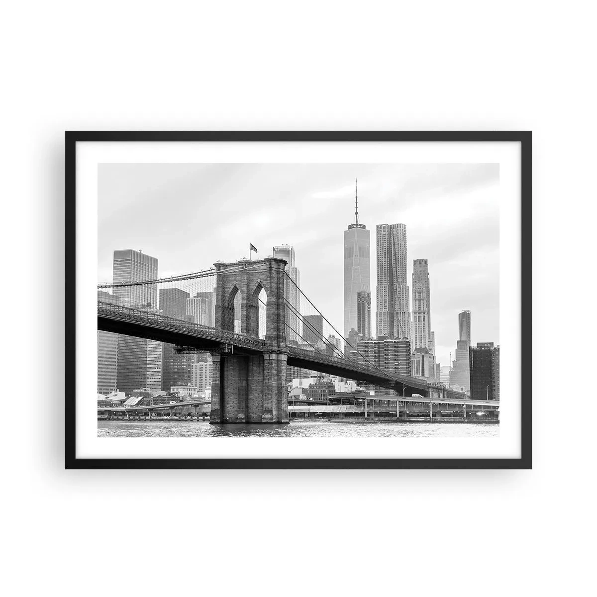 Affisch i svart ram - New York stämning - 70x50 cm