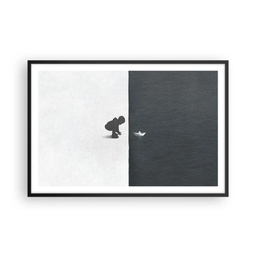 Affisch i svart ram - En stor expedition - 91x61 cm
