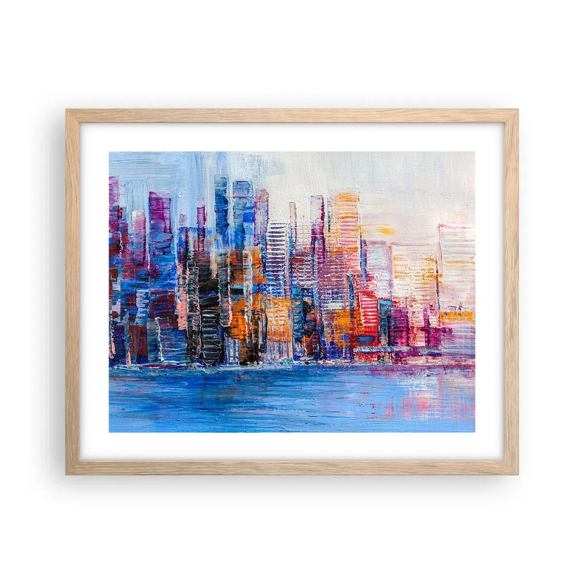 Affisch i ram av ljusek - En glädjefylld metropol - 50x40 cm