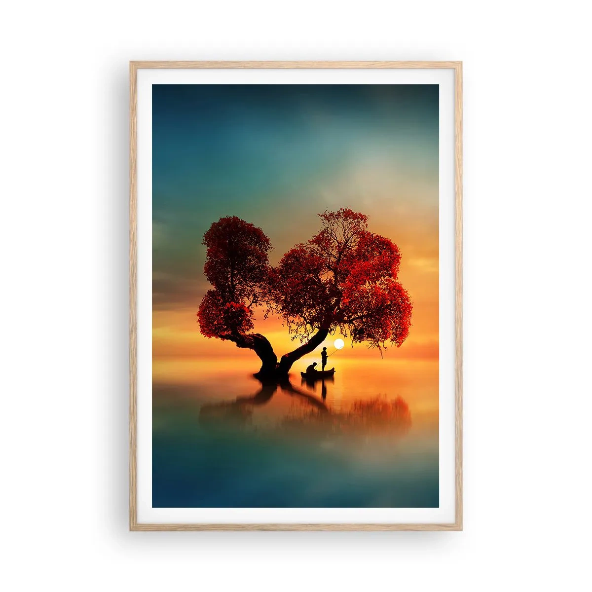 Affisch i ram av ljusek - Avlägsen tystnad - 70x100 cm