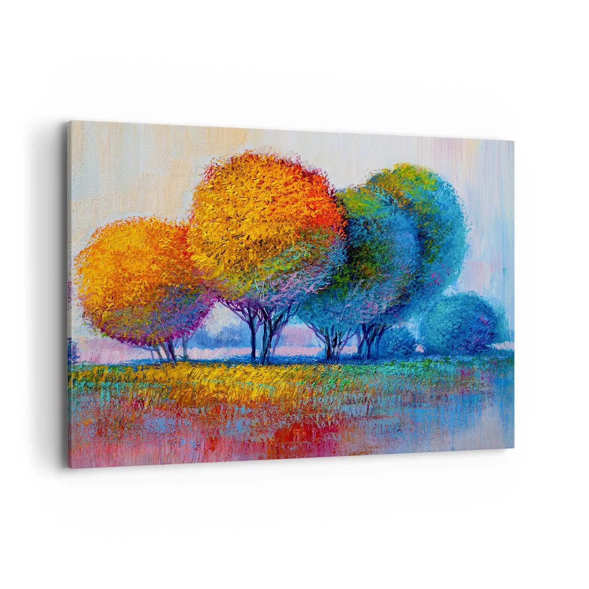 Canvastavla - Bild på duk - Glad färgbukett - 100x70 cm