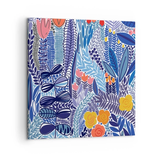 Canvastavla - Bild på duk - Hawaii-trädgård - 60x60 cm