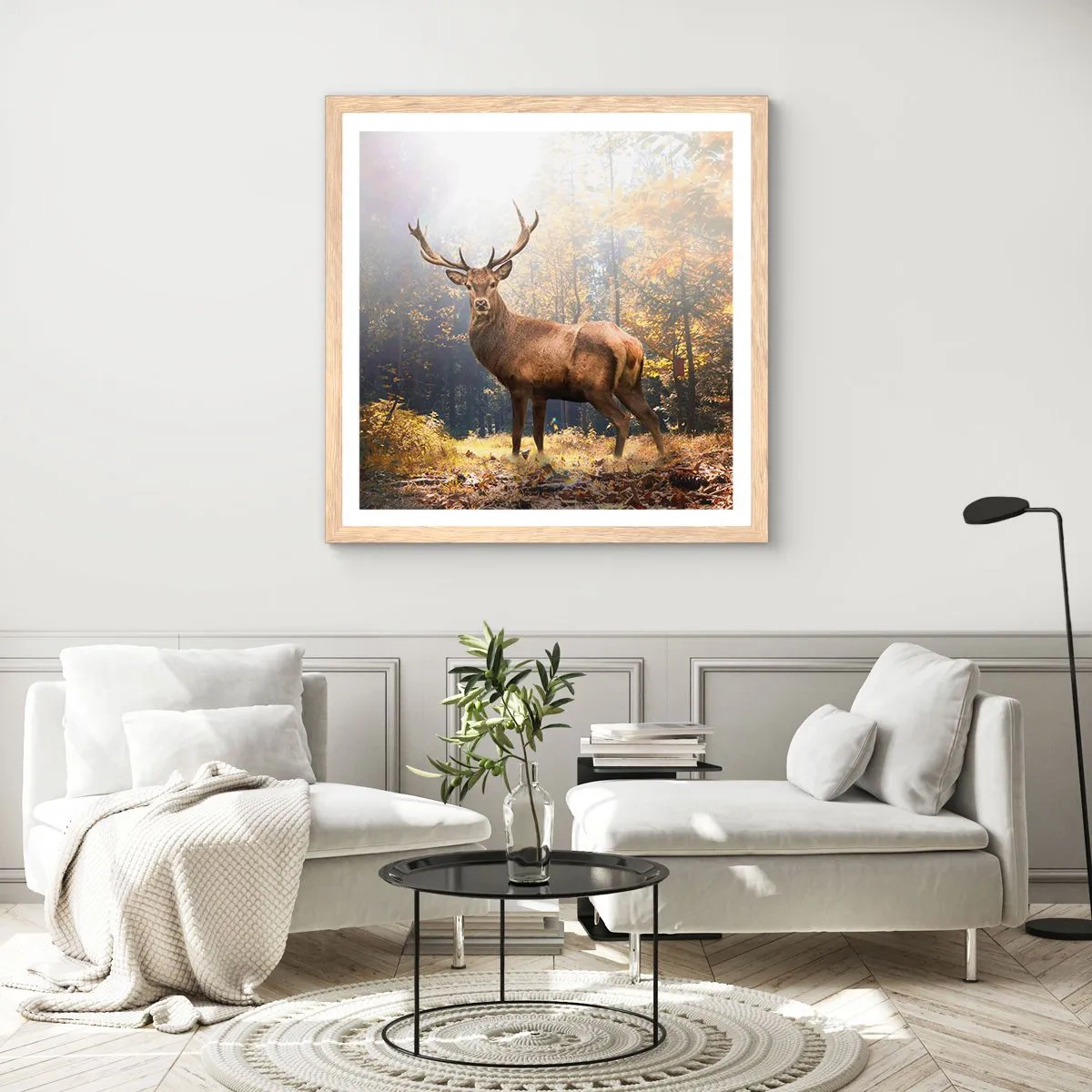 Affisch i ram av ljusek - I fullt majestät - 60x60 cm