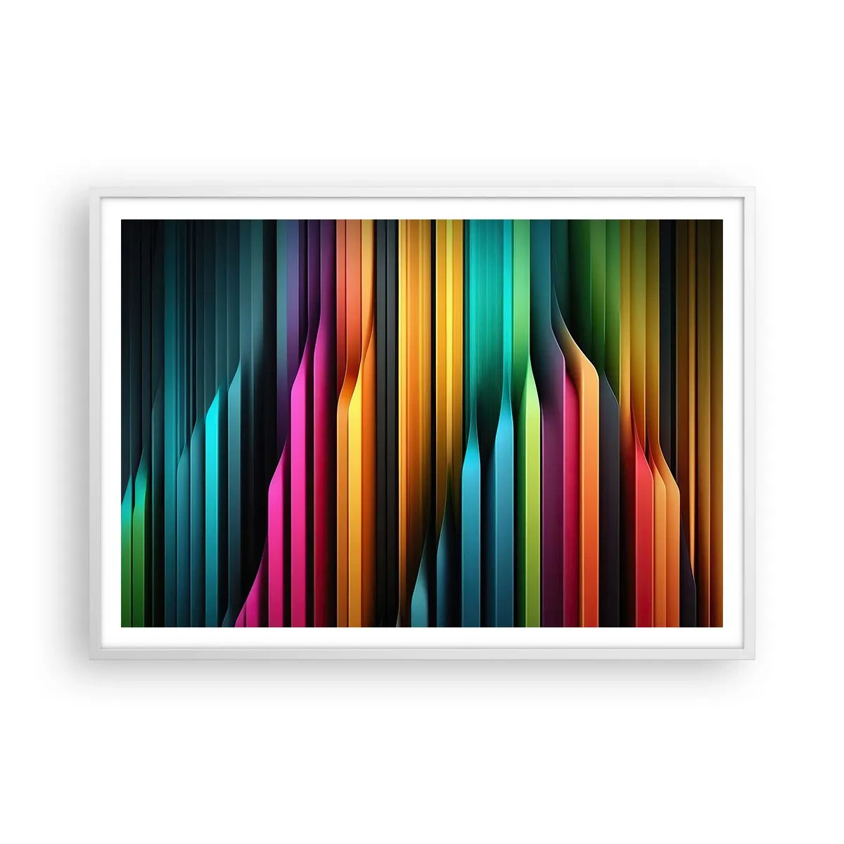 Affisch i vit ram - Lysande orgel - 100x70 cm