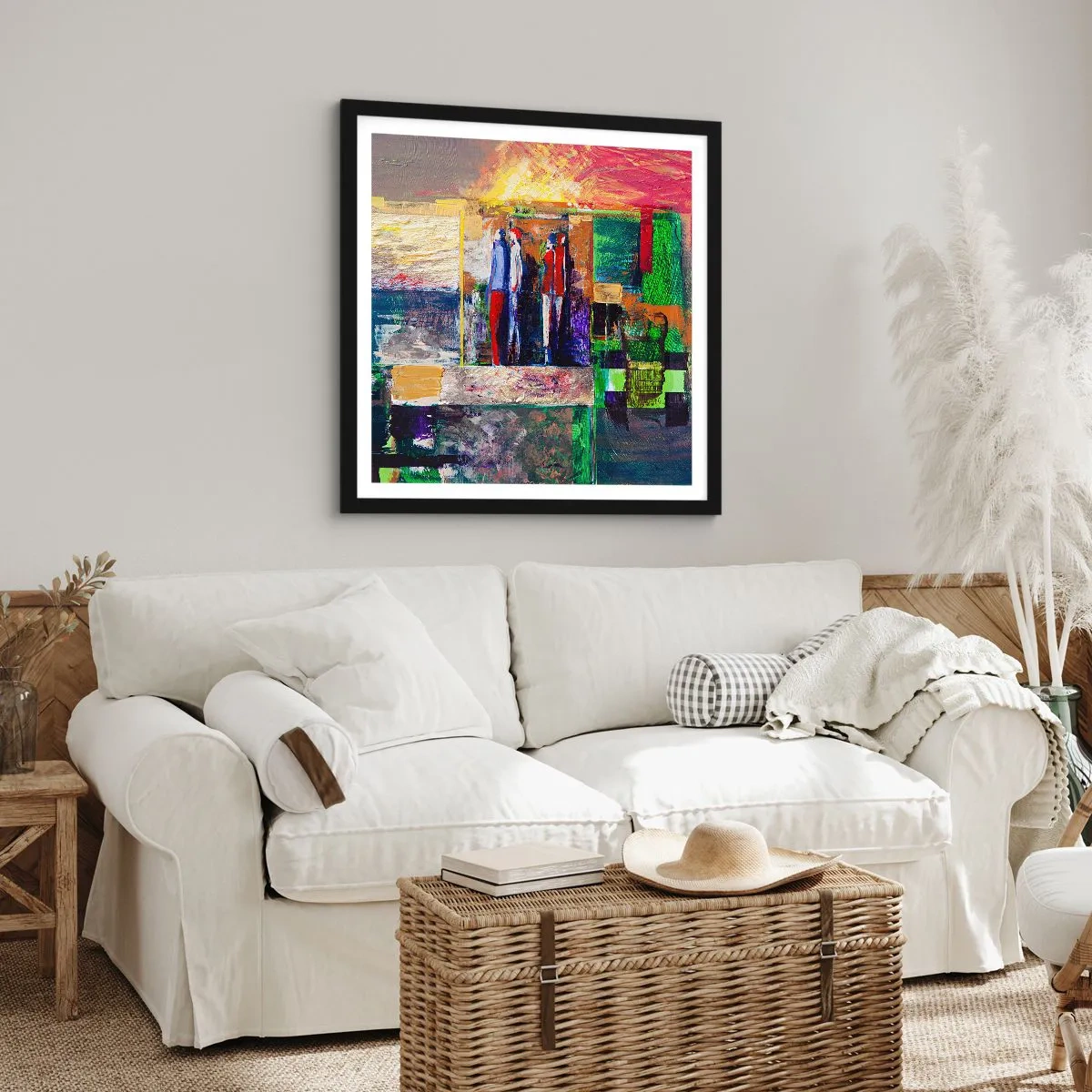 Affisch i svart ram - Relationer och emotioner - 50x50 cm