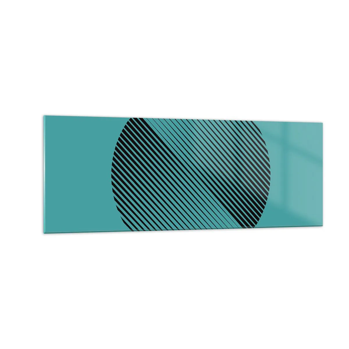 Glastavla - Bild på glas - Cirkeln - en geometrisk variation - 140x50 cm