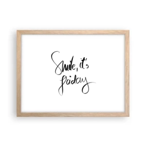 Affisch i ram av ljusek - Riktig glädje - 40x30 cm