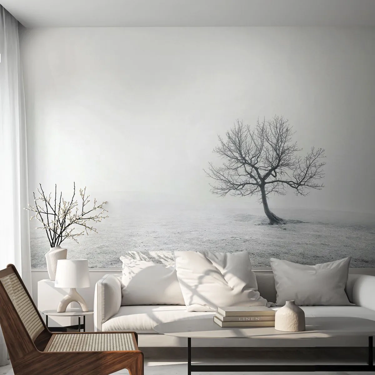 Fototapet Standard Eco - Mot intet - Landskap, Träd, Natur - 500x350 cm