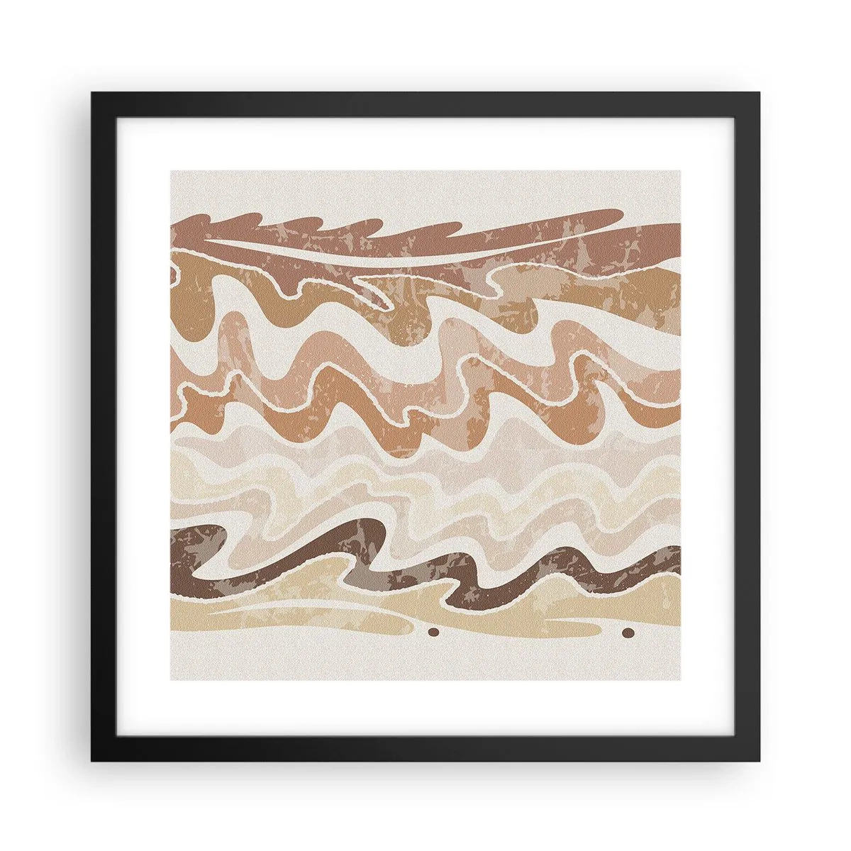 Affisch i svart ram - Bra energi - bra känslor - 40x40 cm