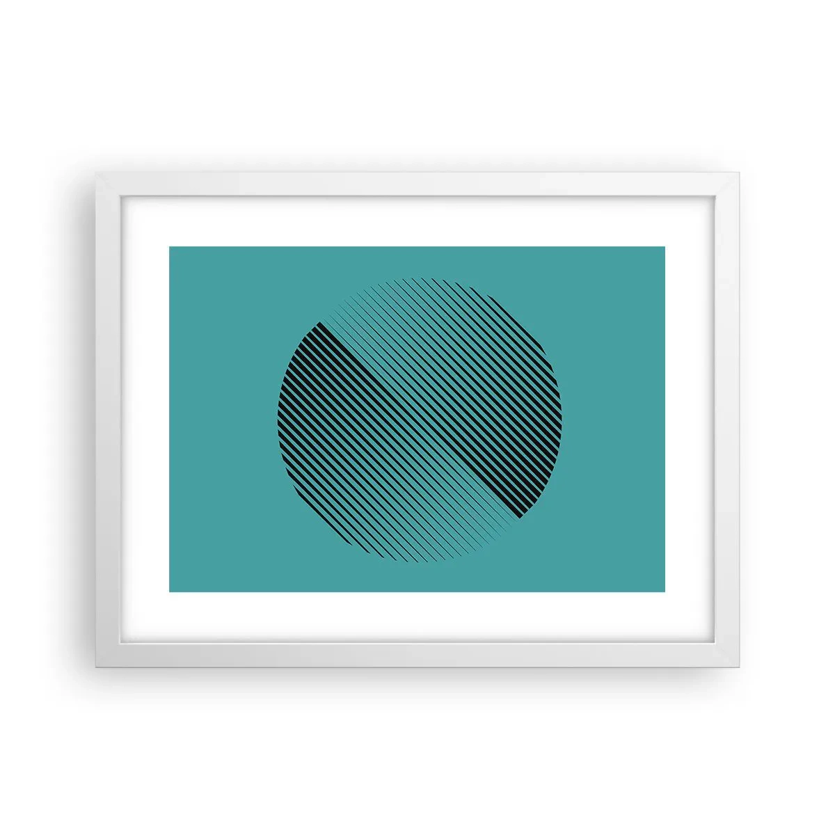Affisch i vit ram - Cirkeln - en geometrisk variation - 40x30 cm