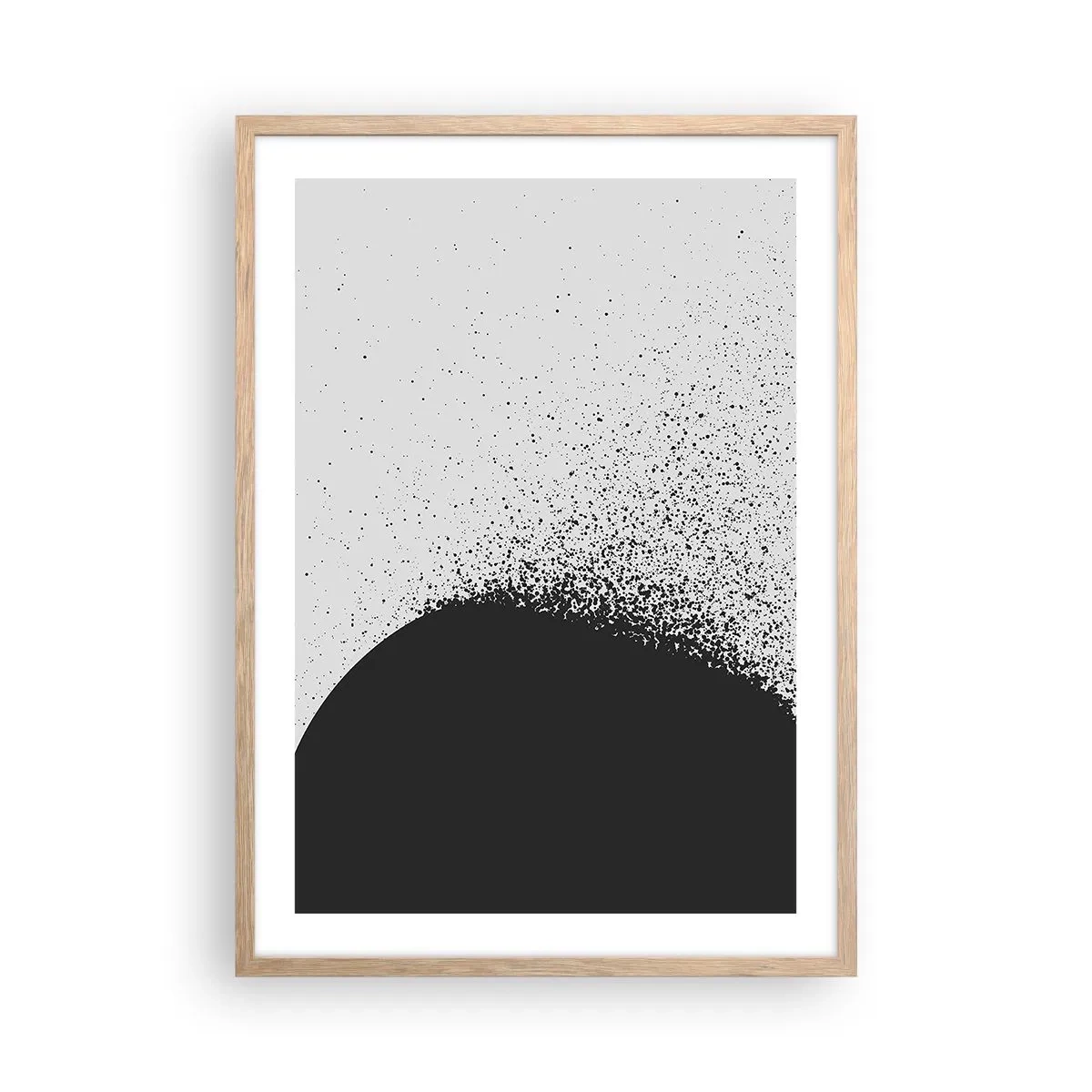 Affisch i ram av ljusek - Partiklarnas rörelse - 50x70 cm