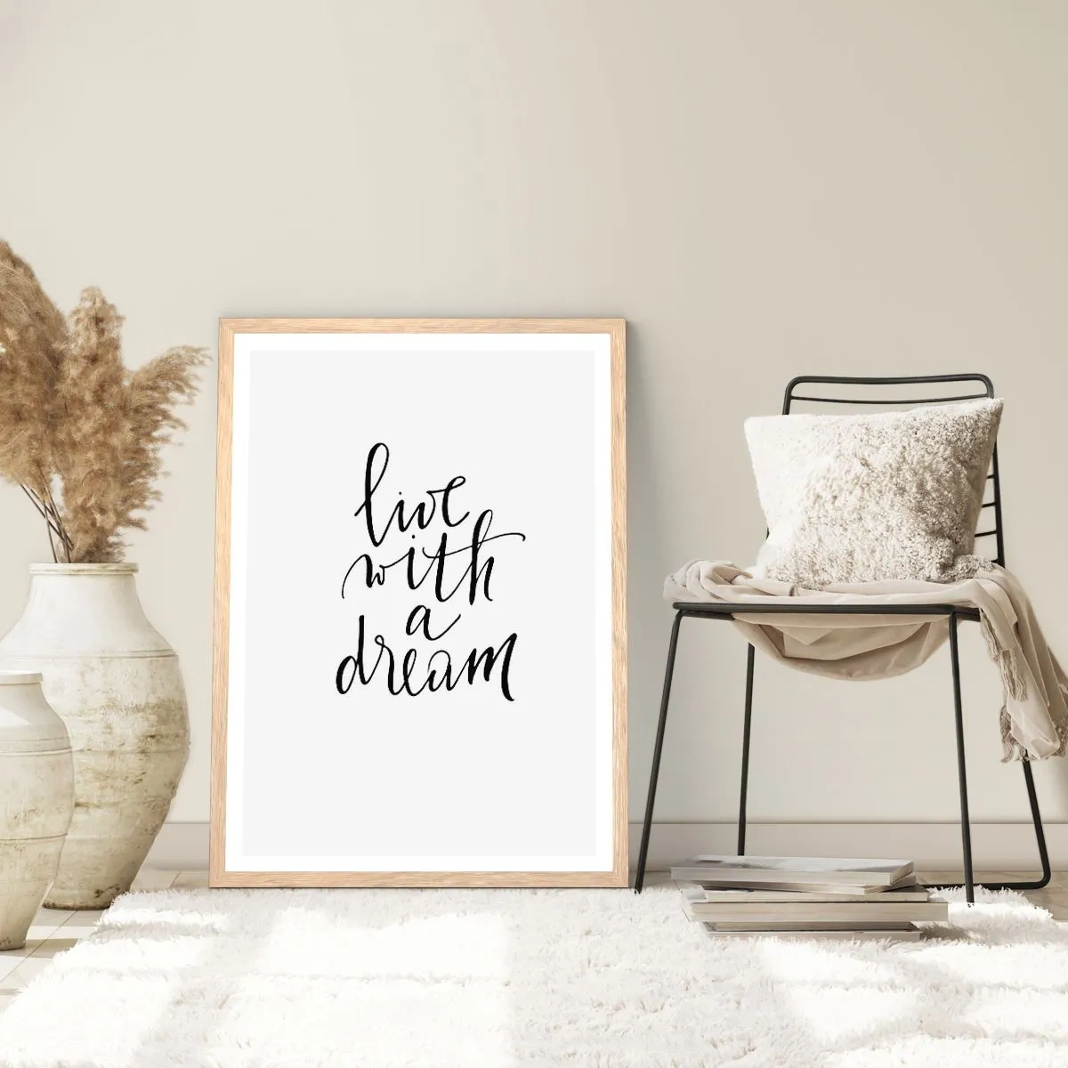 Affisch i ram av ljusek - Of course - 61x91 cm