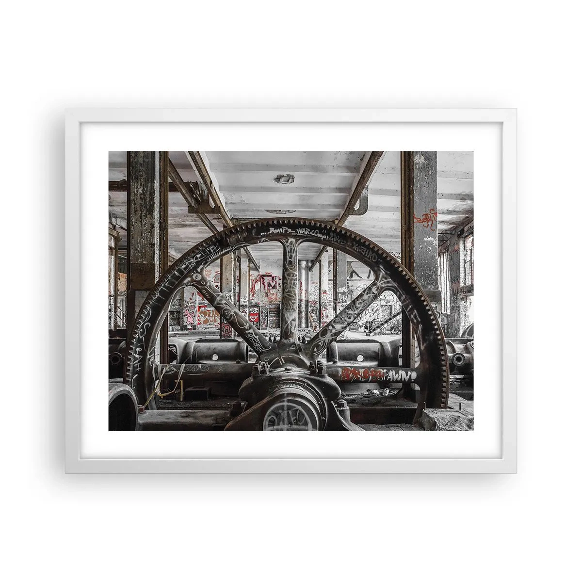 Affisch i vit ram - Fabrikens hemliga liv - 50x40 cm