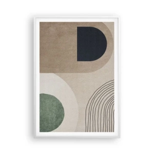 Affisch i vit ram - Ovalens mjukhet - 70x100 cm