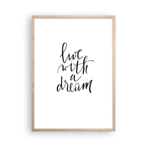 Affisch i ram av ljusek - Of course - 50x70 cm