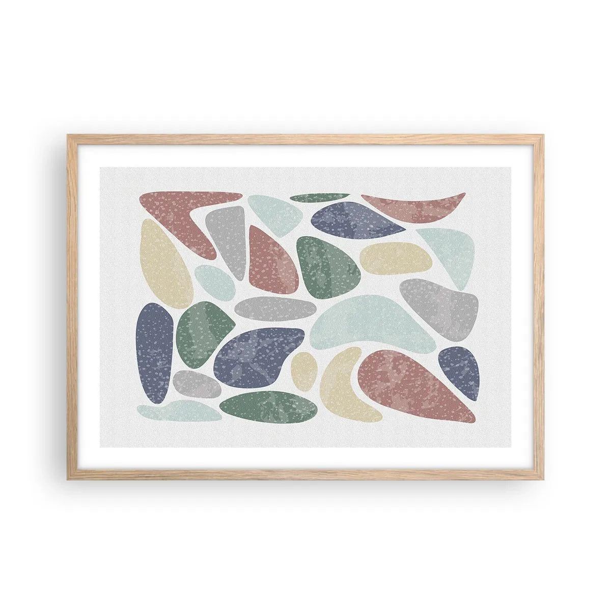 Affisch i ram av ljusek - Mosaik av pulveriserade färger - 70x50 cm
