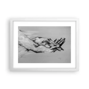 Affisch i vit ram - Början... - 40x30 cm