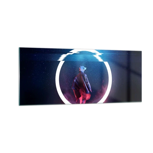 Glastavla - Bild på glas - Mellan världar - 100x40 cm