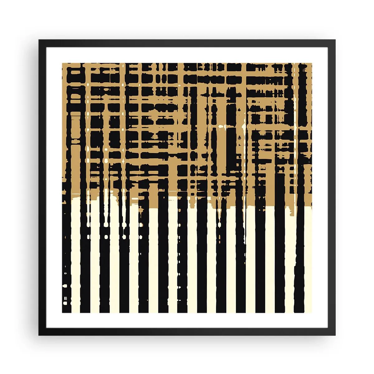 Affisch i svart ram - Arkitektonisk abstraktion - 60x60 cm