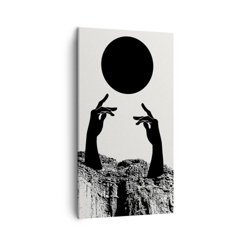 Canvastavla - Bild på duk - Surrealistisk komposition: solen och resten - 45x80 cm