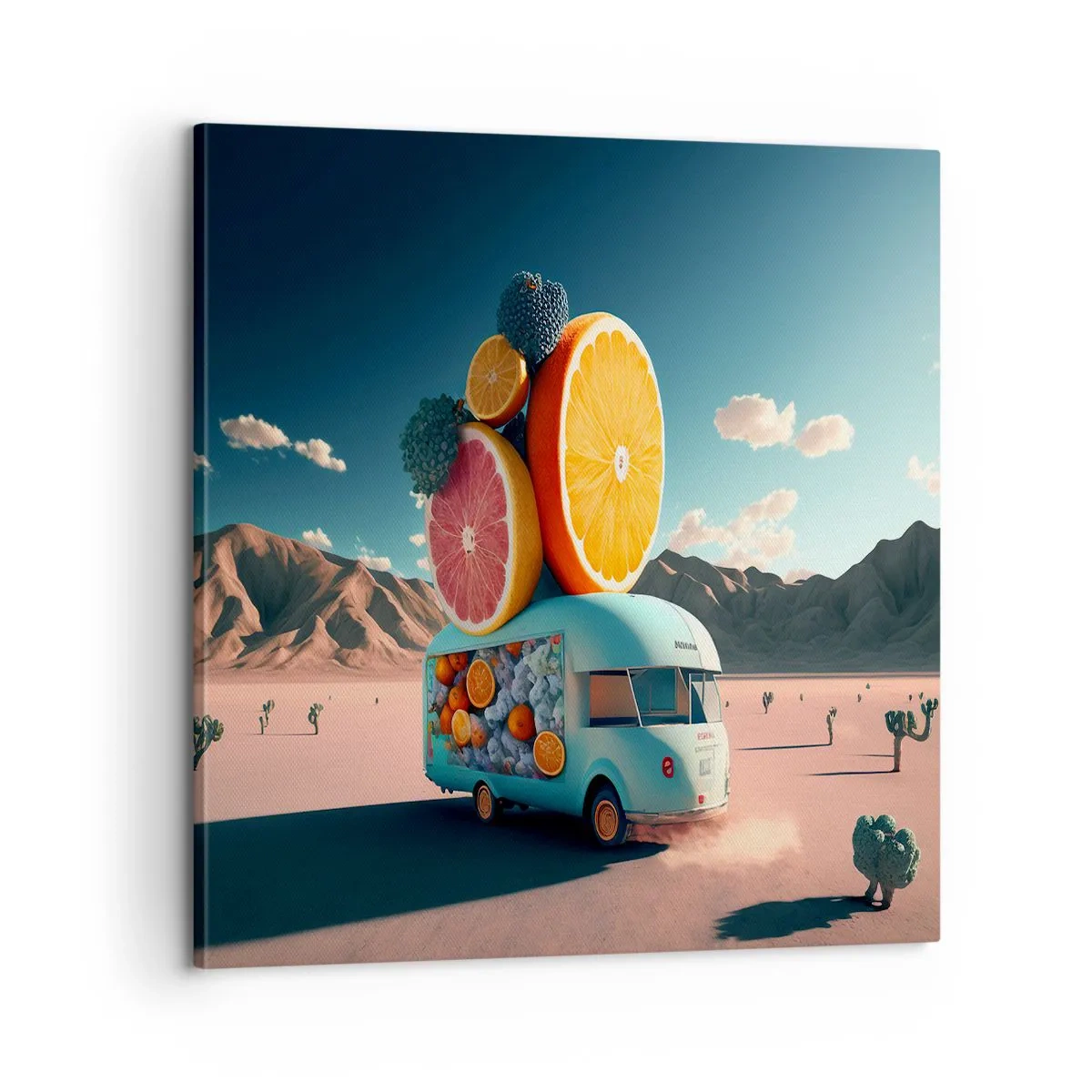 Canvastavla - Bild på duk - En smak av semester - 60x60 cm