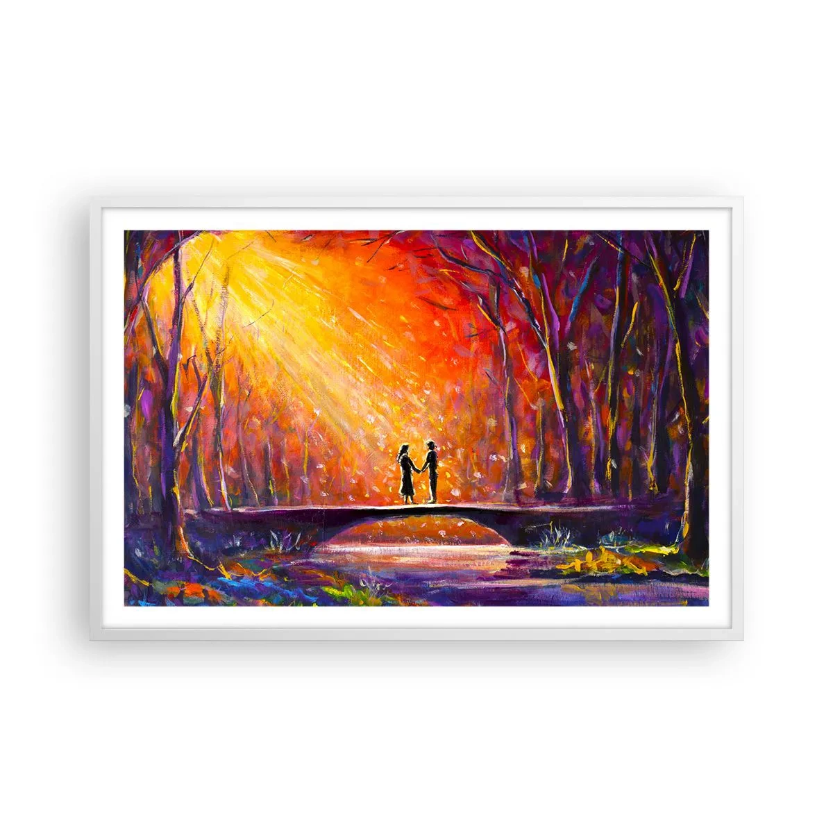Affisch i vit ram - Himlen älskar också dem - 91x61 cm