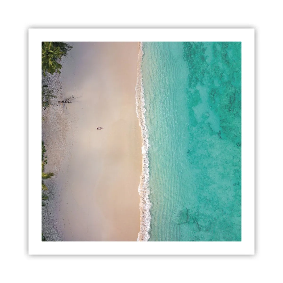 Affisch - En strand i paradiset - 60x60 cm