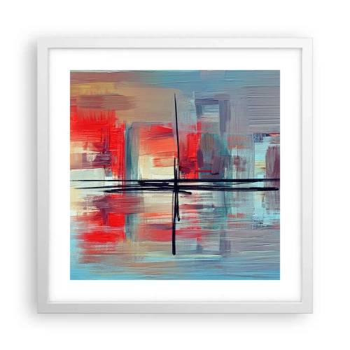 Affisch i vit ram - Landskap i en okänd dimension - 40x40 cm