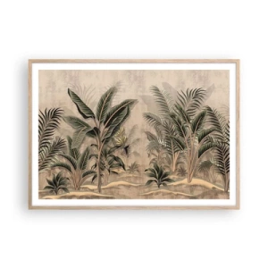 Affisch i ram av ljusek - Bild i kolonial stil - 100x70 cm