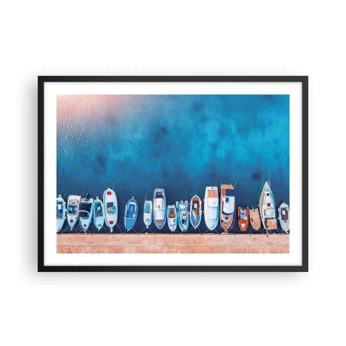 Affisch i svart ram - I en rad - 70x50 cm