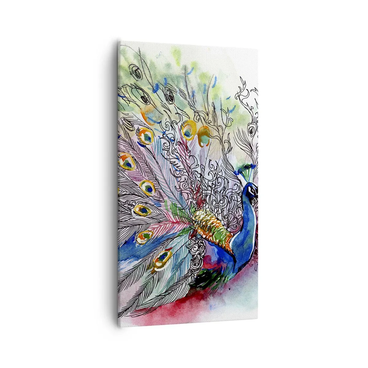 Canvastavla - Bild på duk - Med stolthet mot det gråa - 55x100 cm