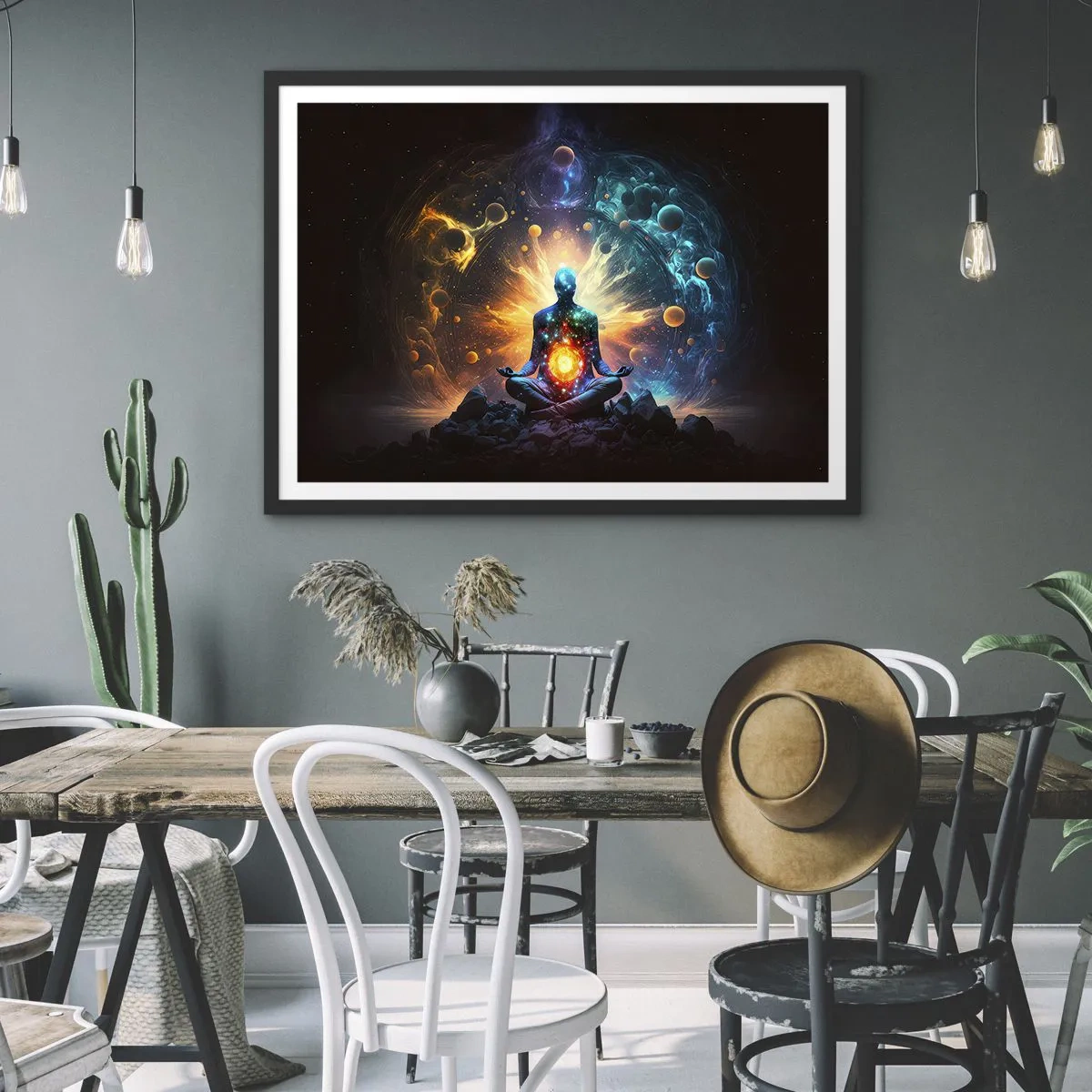 Affisch i svart ram - Kosmisk stillhet - 70x50 cm