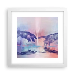 Affisch i vit ram - Den gudomliga gnistan av liv - 30x30 cm