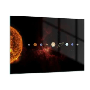 Glastavla - Bild på glas - Vårt grannskap - 120x80 cm