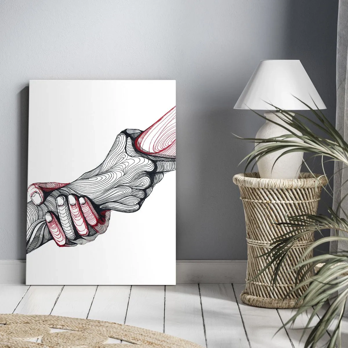 Canvastavla - Bild på duk - Du är i goda händer - 50x70 cm