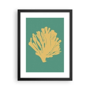 Affisch i svart ram - En buske av undervattensskog - 30x40 cm